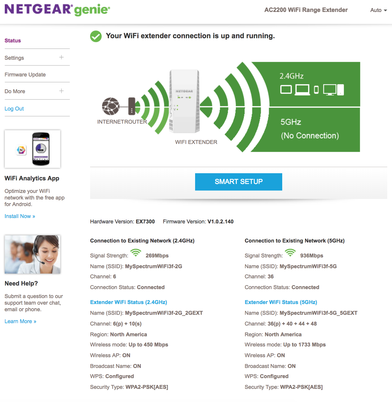 EX3700 connected but no NETGEAR Communities